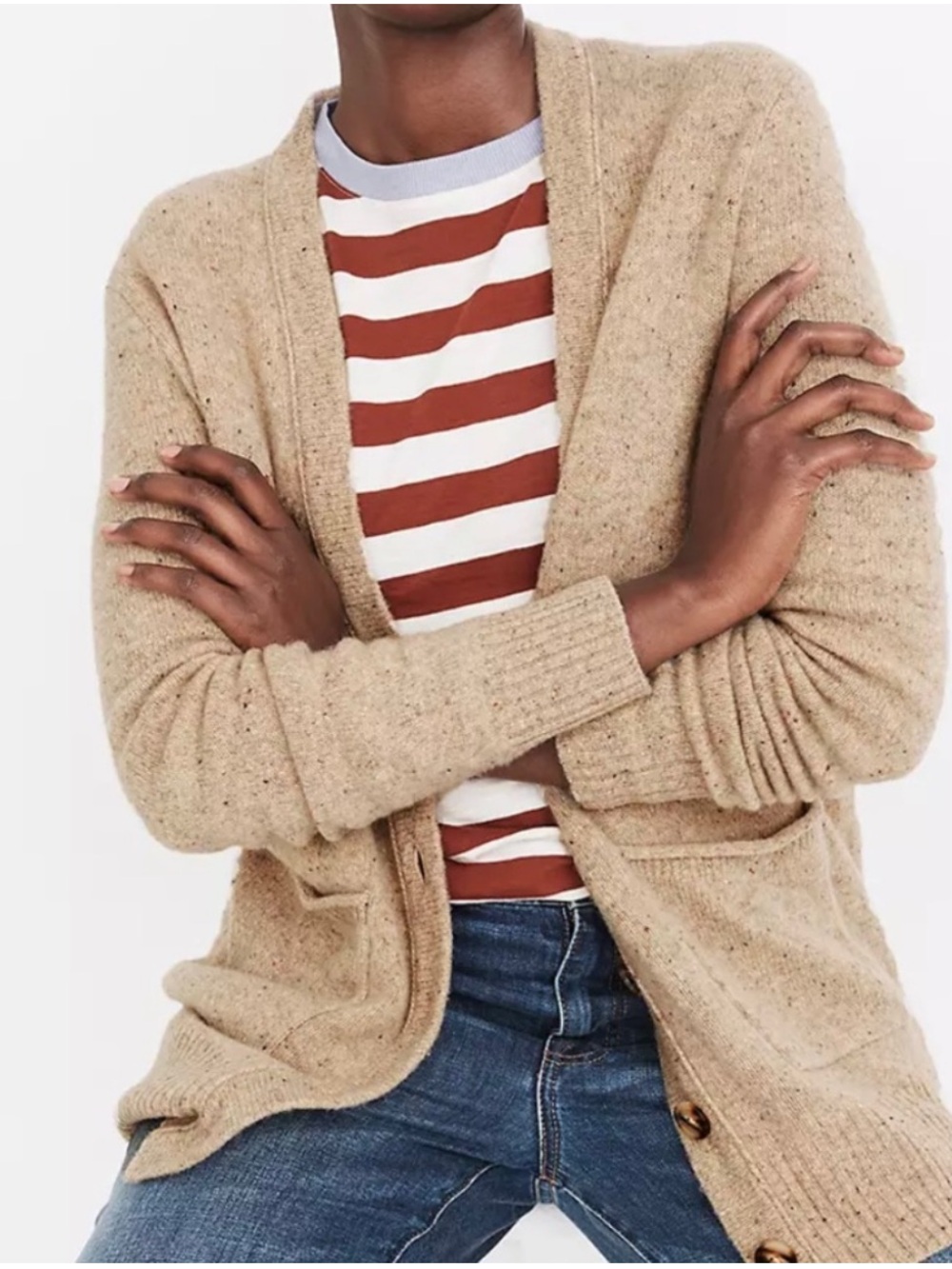 Madewell Donegal Maysfield Merino Wool Cardigan Sweater Size Large